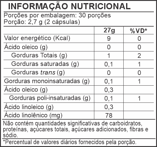 Informação Nutricional - ÔMEGA FEMME